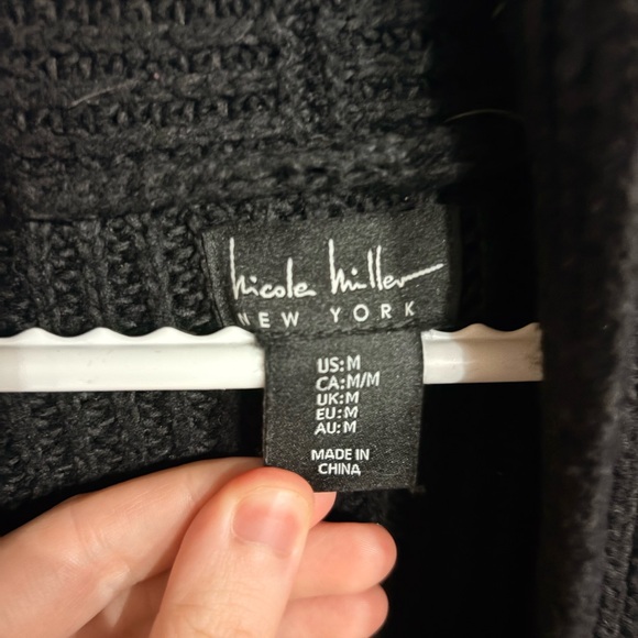 Nicole Miller Black Knit Cardigan - Picture 2 of 2